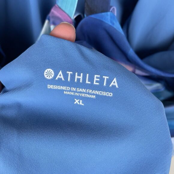 Athleta Swimsuit Womens XL One Piece Malibu Low Back Racerback Beach Swim - Picture 6 of 9